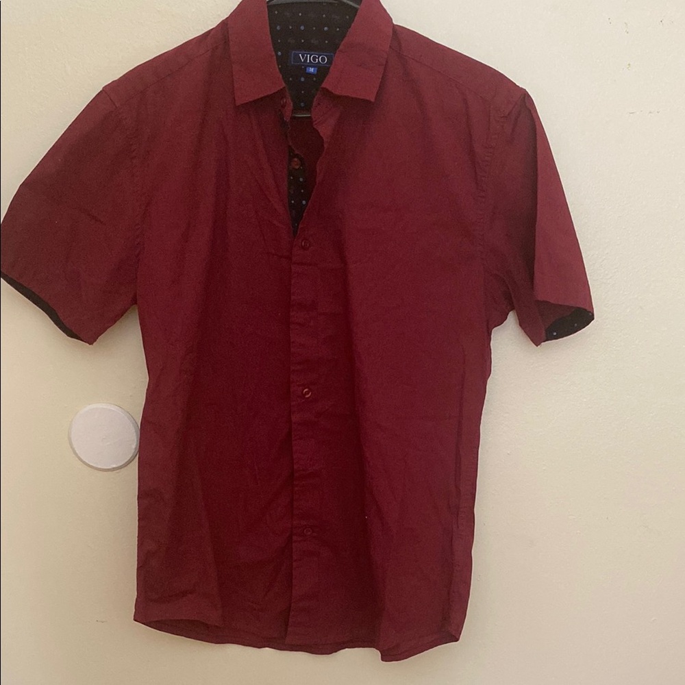 Men's Red Short Sleeve Shirt